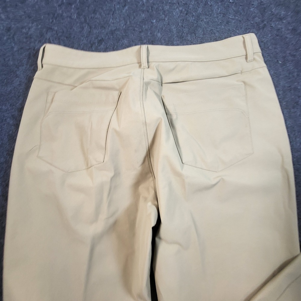 Fabletics Men's 35x30 Tan Performance Stretch Chino Pants Work Casual - Picture 8 of 11